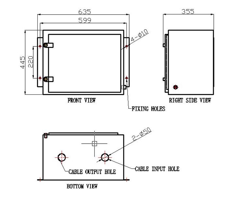 J-box outline drawing